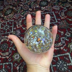 Glass Art Marble Vintage Paperweight